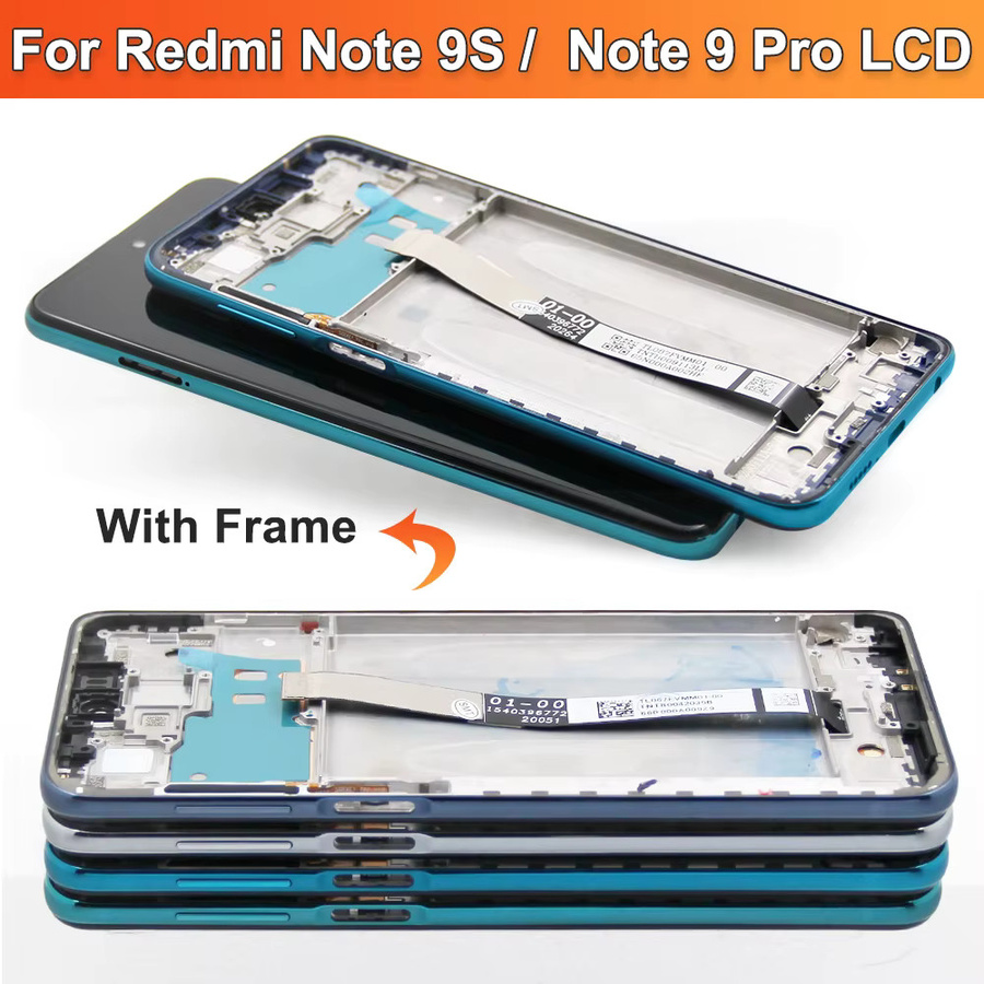 Xiaomi LCD-Display mit 6,67 Zoll Touchscreen-Digitizer Ersatz für Redmi Note 9S und Redmi Note 9 Pro in Schwarz - Bild 2