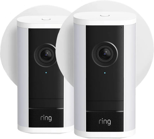 Ring Spotlight Kamera Pro 2. Generation mit Stecker, Weiß, Doppelpack - Bild 1