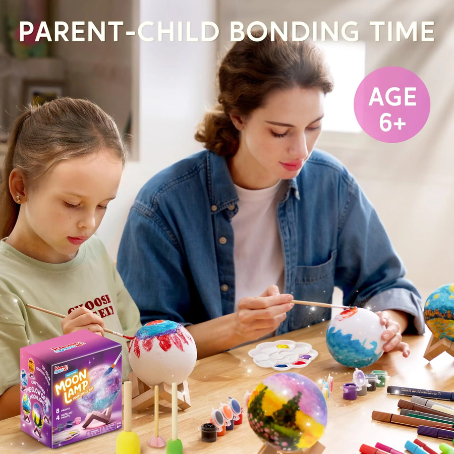 JOYFY Home DIY Mond Nachtlicht, Weltraum, Bunt, Nicht für Kinder unter 3 Jahren - Bild 4