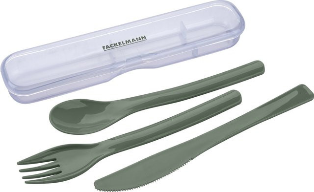 Fackelmann Besteck-Set Be The Move To Go, 4-tlg., grün und transparent, inklusive Aufbewahrungsbox, spülmaschinenfest - Bild 1