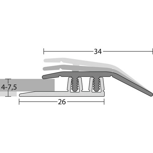CARL PRINZ Anpassungsprofil PROFI-DESIGN aus Aluminium in Silber, B: 3,4 cm, H: 0,6 cm - Bild 2