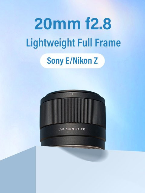 Viltrox Air Vollformat Ultraweitwinkel Kameraobjektiv 20mm f/2.8 für Sony und Nikon in Schwarz - Bild 1