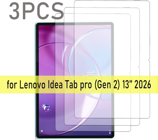 Lenovo Idea Tab Pro Gen 2 13'' 2026 Displayschutz aus gehärtetem Glas, transparent - Bild 1