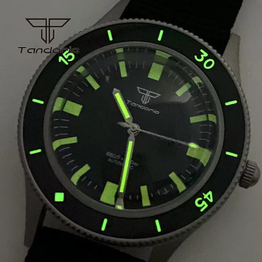 Tandorio Armbanduhr, Automatik, Edelstahl, 40 mm, Herren, Schwarz - Bild 3