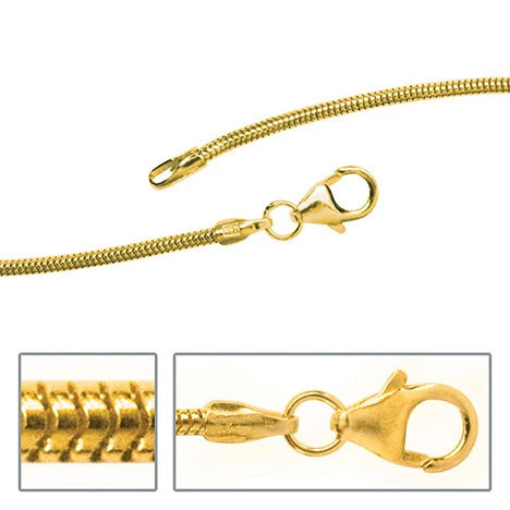 Colfem Schlangenkette 585 Gelbgold, 1,4 mm, 38 cm, Unisex - Bild 1
