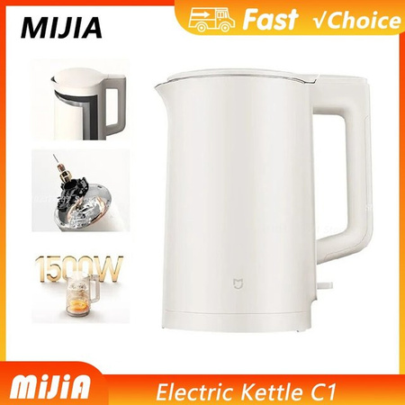 MIJIA Elektrischer Wasserkocher C1 in Weiß mit 1,5 l Fassungsvermögen und 1500W Leistung