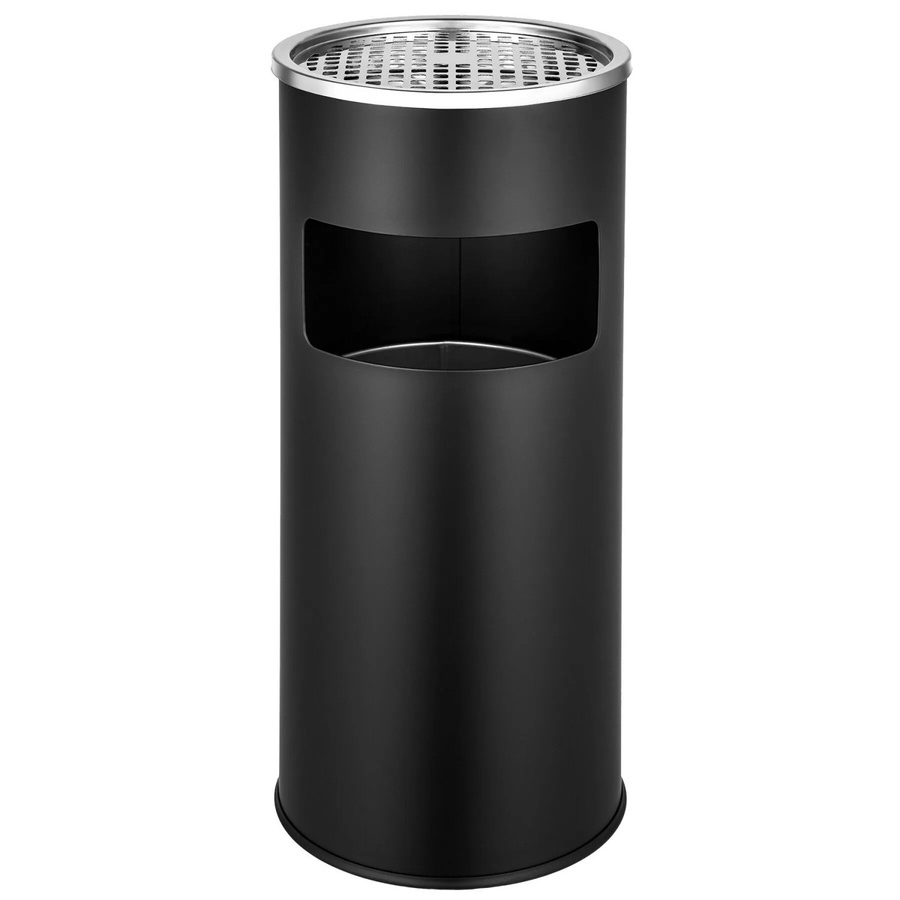tectake Standaschenbecher rund mit Mülleimer und Inneneimer Schwarz, Volumen: 30 l, B/T/H: 25 x 25 x 61 cm - Bild 3