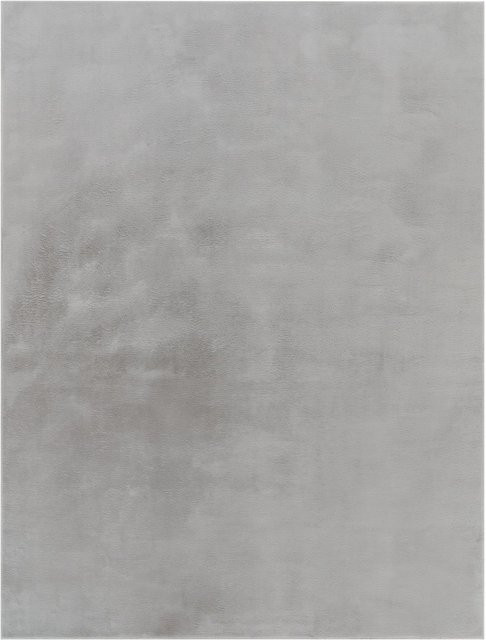 Flauschiger Teppich Solina Grau, B/T: 60 x 90 cm, Rutschfest und Waschbar - Bild 1