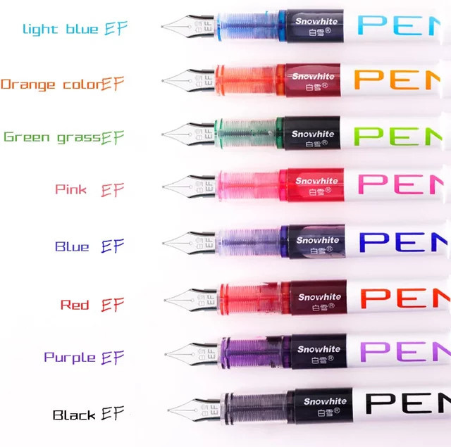 Einweg-Füllfederhalter mit extra feiner EF-Spitze 0,38 mm in Multicolour für Studenten, Büro und kreative Projekte - Bild 1