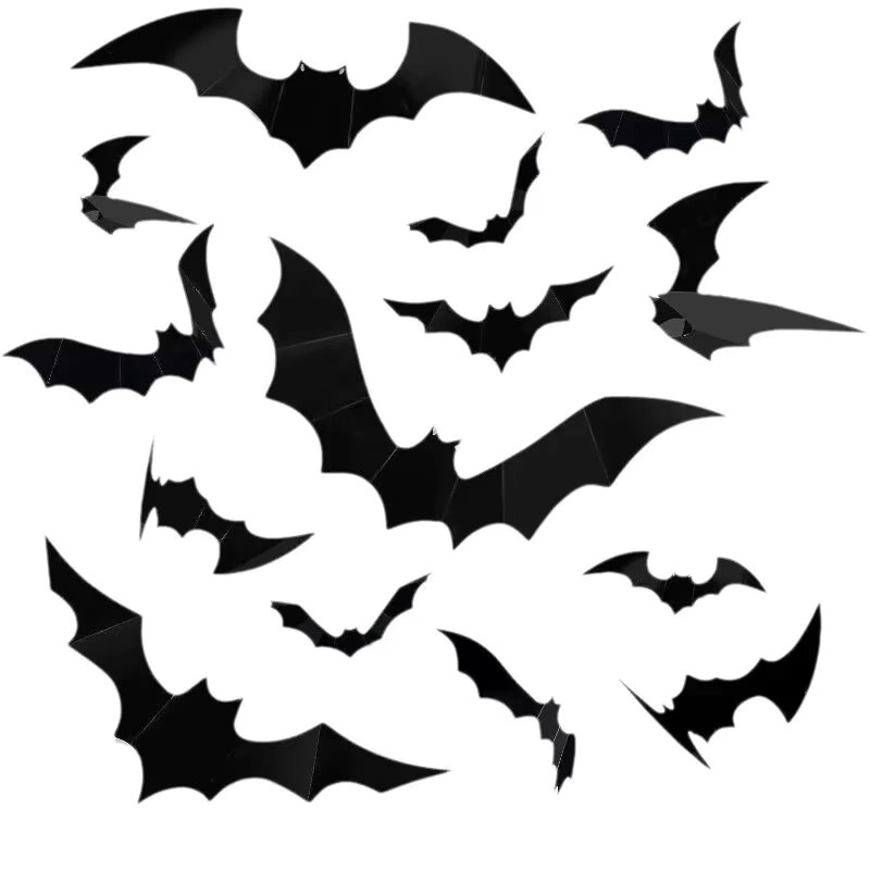 DXLYMYU 3D Fledermaus-Wandaufkleber aus schwarzem PVC für deine Halloween-Dekoration - Bild 5