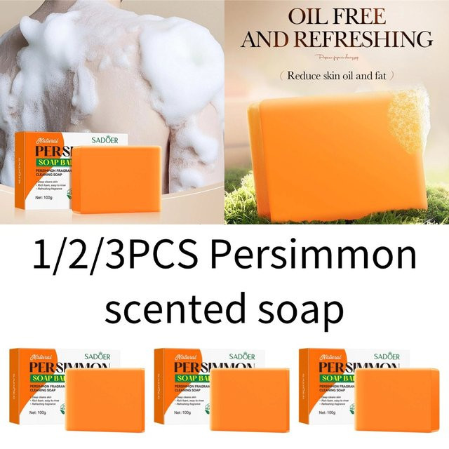 SADOER Persimmon Reinigungsseife mit Fruchtextrakt, Unisex - Bild 1