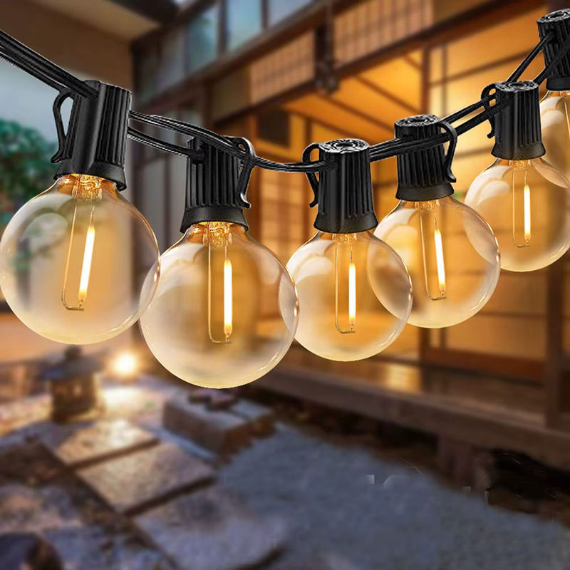 Topdii G40 LED-Lichterkette mit E12 Sockel, transparente Globe-Lampen im Edison-Stil - Bild 4