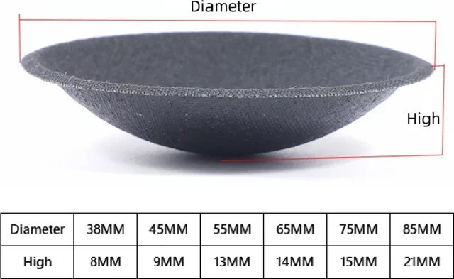 BAJEAL 2er-Set Audio Woofer Staubschutzkappen aus geöltem Tuch, Durchmesser: 38 mm bis 85 mm, Farbe: Schwarz - Bild 1