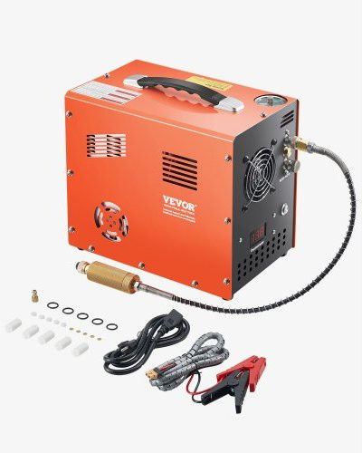 VEVOR PCP Luftkompressor mit 4500 PSI/30 MPa, tragbarer Kompressor mit integriertem Konverter und Lüfterkühlung, Auto-Stop Funktion, Farbe: Orange - Bild 1