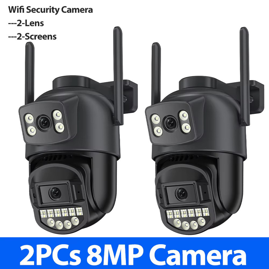O-KAM PRO WLAN Sicherheitskamera mit Doppellinse und Doppelbildschirm, 10MP 5K HD Außenüberwachungskamera mit Nachtsicht, 2,4G/5G Dualband, Schwarz - Bild 6