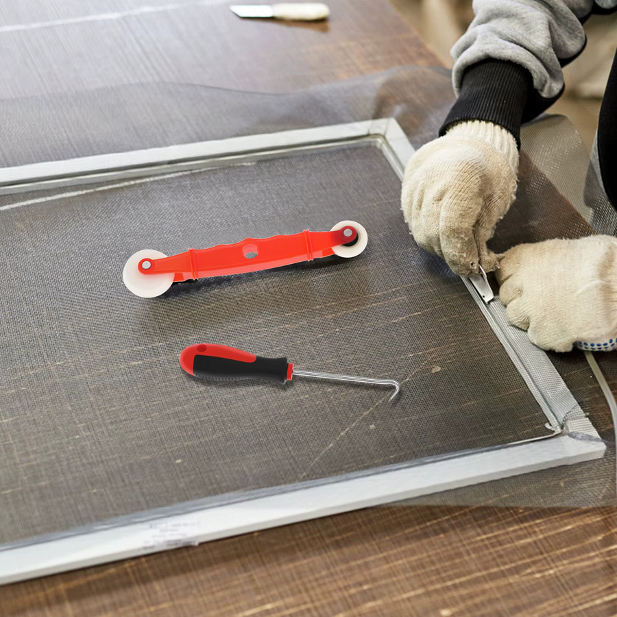 Toorise 5-teiliges professionelles Werkzeugset für Fensterverglasung und Fenstergitter in Rot - Bild 2