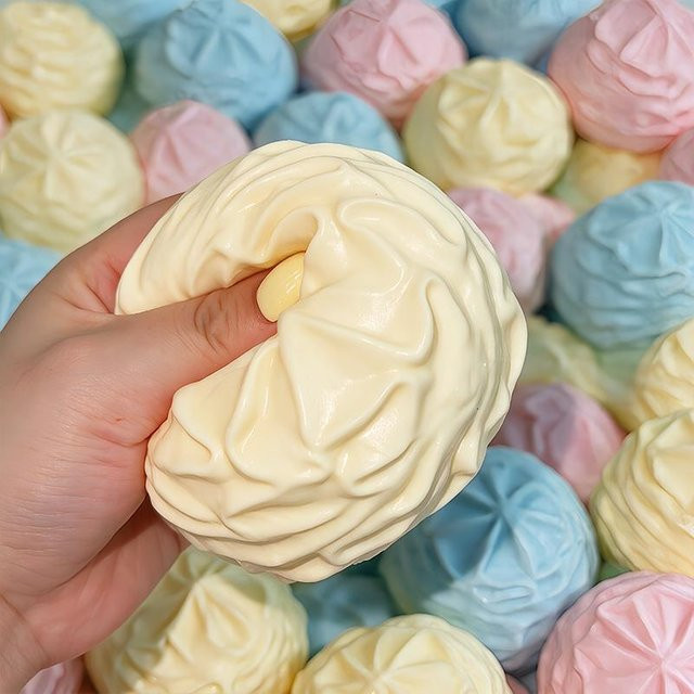 Binchi Outdoor Equipment Kreativitäts-Creme Squishy Fidget Spielzeug, gelb - Bild 1