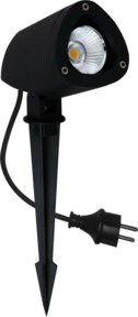 Megatron LED-Gartenleuchte MT70801 mit Erdspieß in Schwarz und Grau, warmweißes Licht (3000K) - Bild 1
