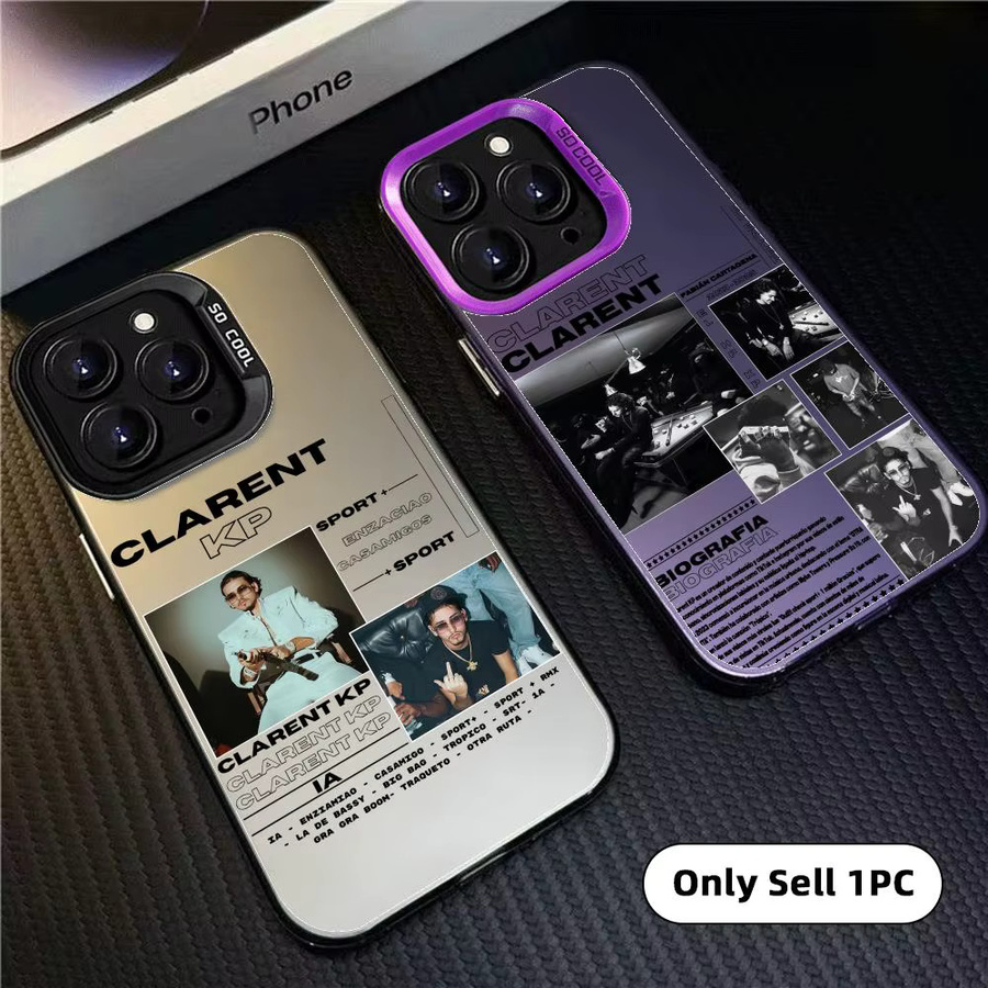 C-Clarent Scat Pack Designer Handyhülle für iPhone 17 16 15 14 13 12 11 Pro Max in Weiß mit Matt Laser Aurora Effekt - Bild 2