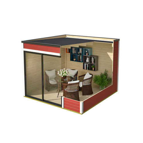 Mr. GARDENER Gartenhaus Kubus aus Holz in Rot, B/H/T: 300 x 239 x 300 cm - Bild 2