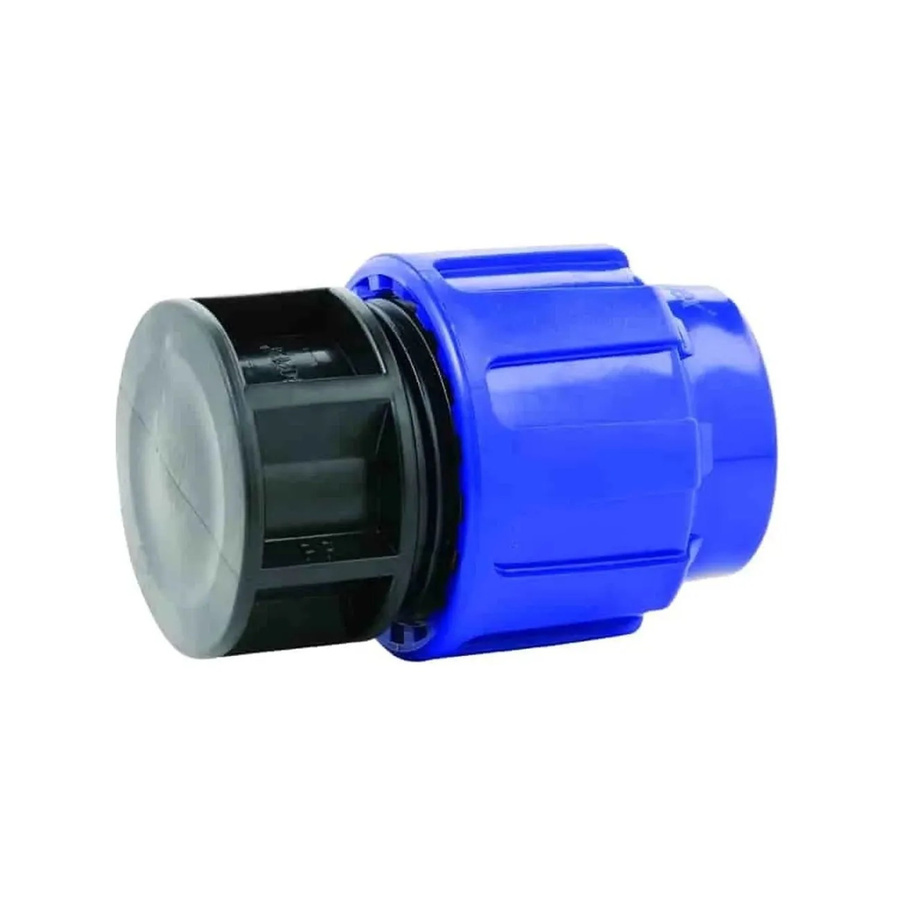 Cepex PE Rohr Verschraubung Endkappe Klemmverschraubung Blau 32 mm - Bild 2