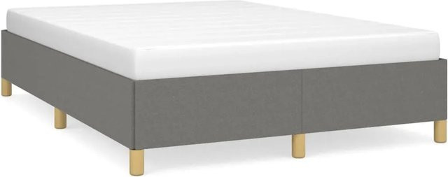 vidaXL Bettgestell mit Stoffbezug in Dunkelgrau, B/T/H: 140 x 190 x 35 cm - Bild 1