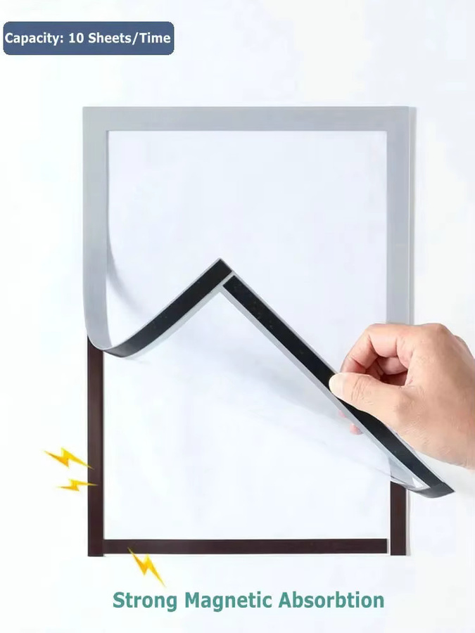 MoeTron Magnetische Poster-Anzeigetafel aus weichem PVC in Schwarz, Breite: 50 cm, Höhe: 70 cm - Bild 2