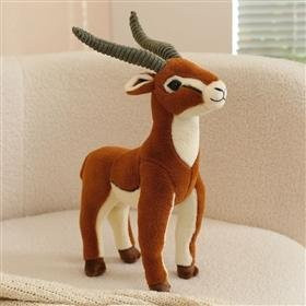 Yiran Health & Beauty Plüsch-Antilope, Braun Weiß, Kuscheltier - Bild 1