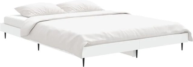 vidaXL Bettgestell aus Holzwerkstoff und Metall in Weiß B/T/H: 140 x 190 x 143 cm - Bild 1