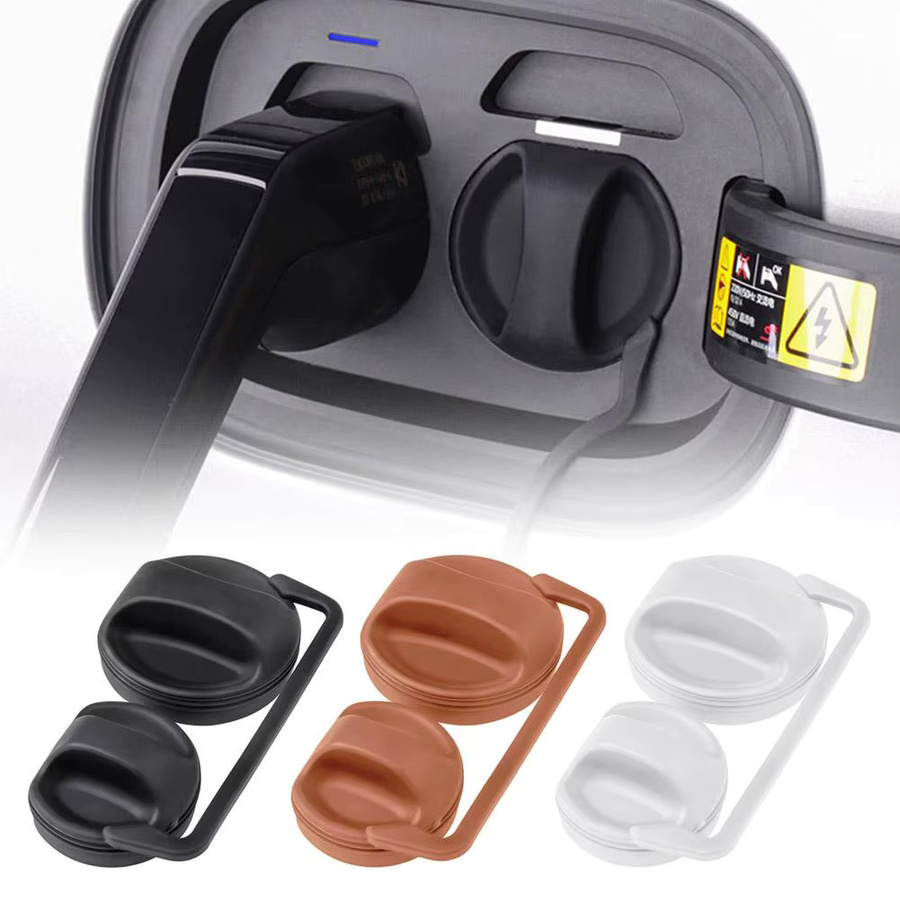 Leading Ideal Ladeschutzabdeckung für LiXiang L7 L8 L9, wasserdichte und staubdichte Gummiabdeckung für das Autoladegerät, Schwarz - Bild 6