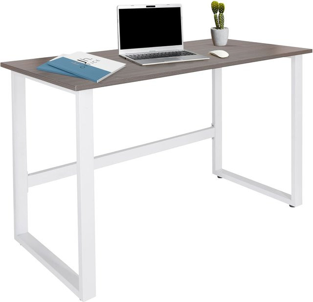 hjh OFFICE Schreibtisch WORKSPACE LIGHT aus melaminharzbeschichteter Spanplatte mit pulverbeschichtetem Stahlgestell - Bild 1