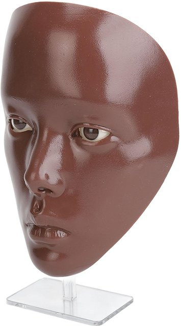Koogeelife Make-up Übungsgesicht, Silikon, mit Ständer, Schwarz bunt - Bild 1