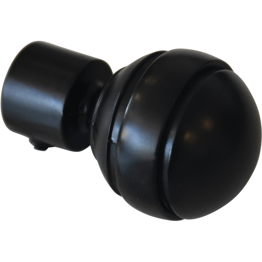 Gardinia Endstück Chicago Kugel für Ø 20 mm aus Metall in Schwarz-Matt, 2er Pack - Bild 2