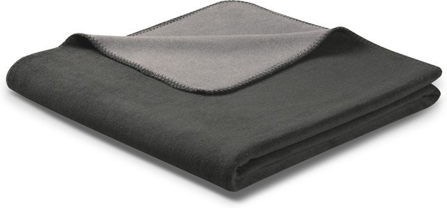 Biederlack Wohndecke Doubleface in Plain-Optik aus Baumwolle und Polyacryl, B/B: 200 x 150 cm - Bild 1