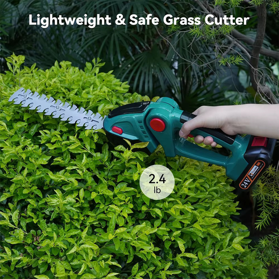 Podofo 2-in-1 Kabelloser Elektrischer Heckenschneider und Gartenschere in Grün für Makita LXT Akkus - Bild 4