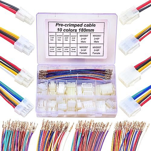 Molex Mini-Fit Jr. Stecker und Buchse Set mit 20AWG Kabeln, zweireihig, MX 4,2-MF-180 Kit - Bild 1