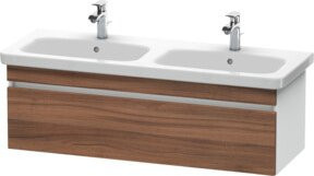 Duravit Waschtischunterschrank DuraStyle Wandhängend, Breite: 123 cm, Tiefe: 44,8 cm, Höhe: 39,8 cm, Weiß/Braun Matt - Bild 1