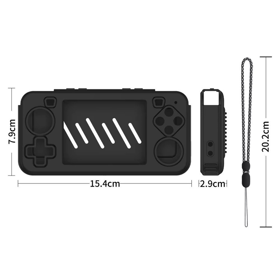 Anbernic Silikon Schutzhülle für R35H Retro Handheld Spielkonsole in Schwarz - Bild 6