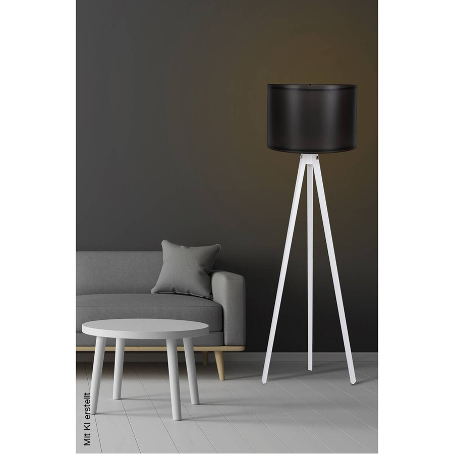 Opviq Stehlampe in Schwarz und Weiß mit E27 Fassung, B/T/H: 38 x 38 x 145 cm - Bild 3