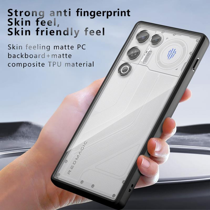 Stoßfeste Schutzhülle für ZTE Nubia Red Magic 11 Air in Transparent mit mattem Hautgefühl aus PC und TPU - Bild 5