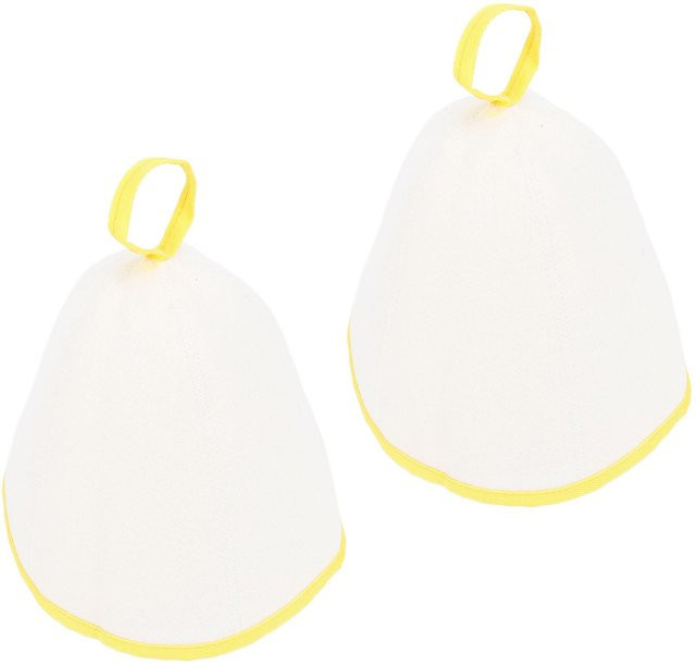 Koogeelife Haartrockenhaube aus Filzstoff, 2 Stück, Unisex, Weiß - Bild 1