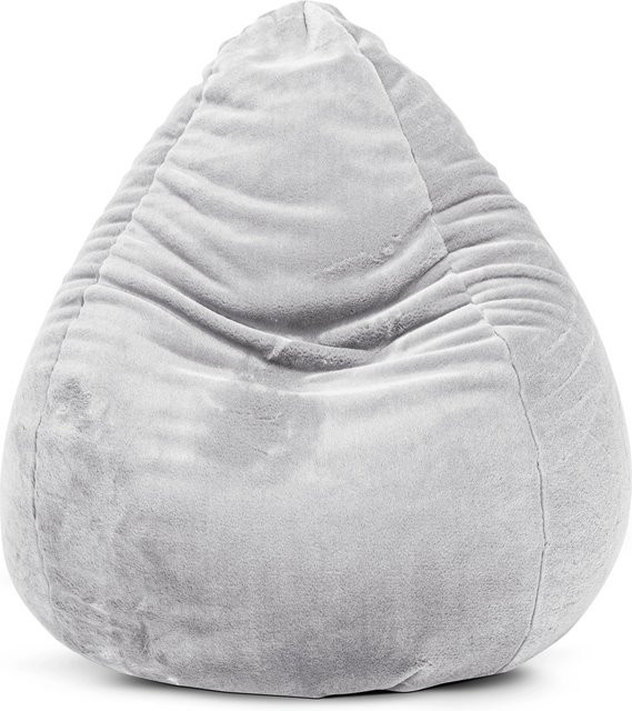 Sitting Point Sitzsack BeanBag Softy in Grau mit abnehmbarem Bezug und Füllöffnung - Bild 1