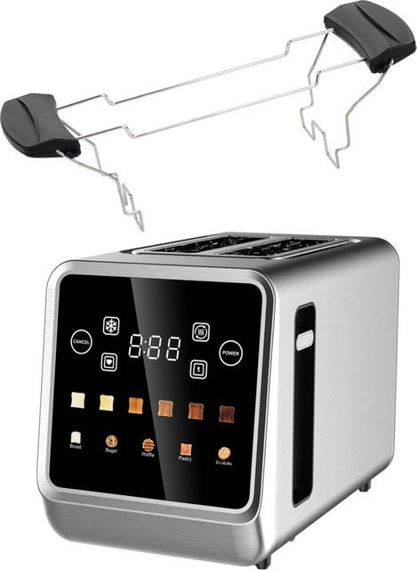 Emerio Toaster TO-132741.1 in Edelstahl und Silber, B/H/T: 20 x 31 x 21 cm - Bild 1
