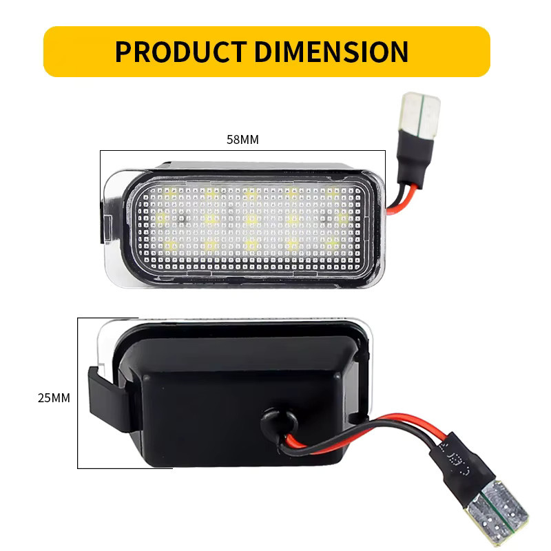 APMATAUTO 2er Set LED Nummernschildbeleuchtung für Ford Focus MK2 MK3 Fiesta Kuga Transit und Jaguar XJ XF OEM 6M2A13550AA Canbus Fehlerfrei - Bild 2