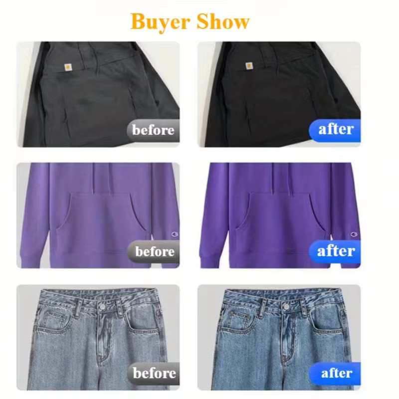 Ifubo Kleidungs-Farbaufheller und Textil-Strahlkraftverstärker zur Auffrischung verblasster Kleidung für Baumwolle, Denim und Leinen - Bild 3