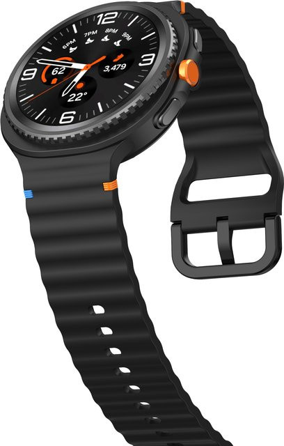 Samsung Galaxy Watch Silikonarmband, Schwarz - Bild 1