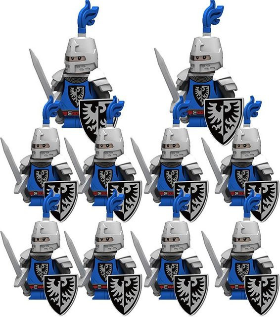 IDAHO Mittelalterliche Kriege Burgritter Wolfsrudel Krieger Militärfiguren Bausteine - Bild 1