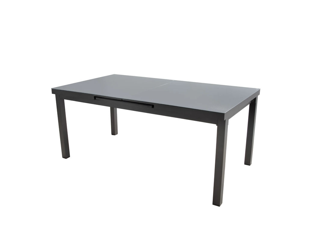 BELLAVISTA Ausziehtisch Boston in Grau und Anthrazit mit Sicherheitsglas und Aluminiumgestell, B/T/H: 180/240 x 100 x 77,5 cm - Bild 2