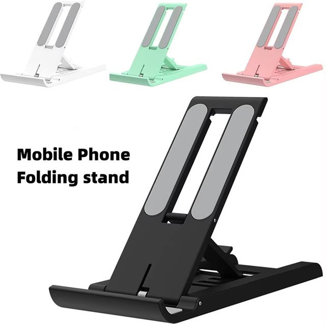 VORILYNEX Tragbarer Handy-Ständer in Weiß, faltbarer universeller Telefonständer und Desktop-Tablet-Halterung für iPad, iPhone, Huawei und OPPO - Bild 1