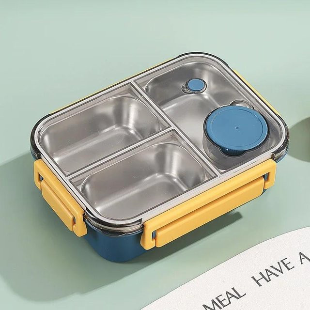 Auslaufsichere Bento-Box aus Edelstahl 304 von Yiran Furniture mit Besteck für Erwachsene und Kinder, mehrfarbig - Bild 1